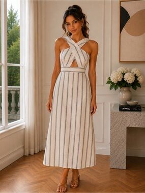 other stories organza dress Rent & Other Stories Pink Dress UK 10